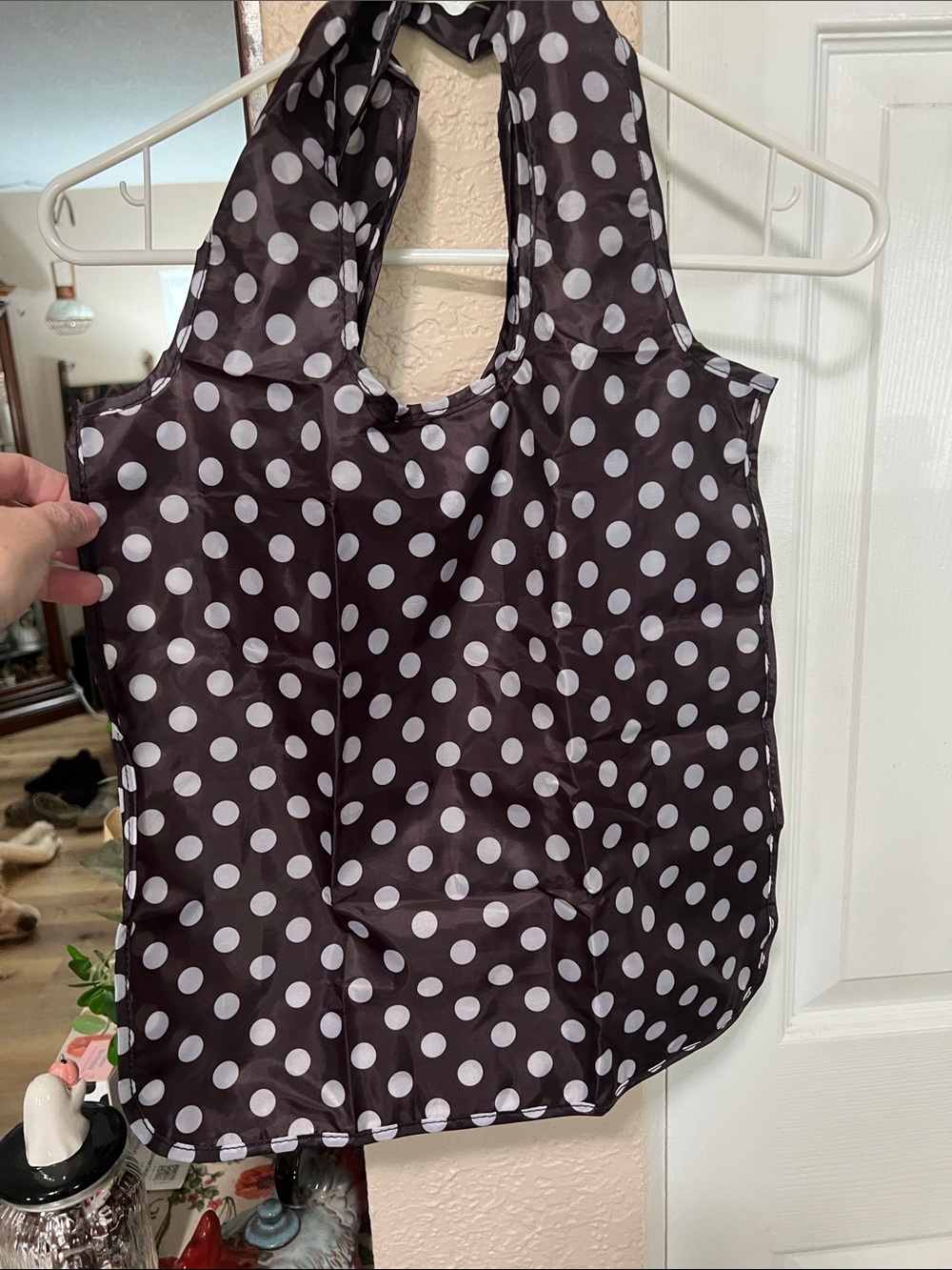 New KATE SPADE Polka Dot Reusable Tote Bag - Black/White